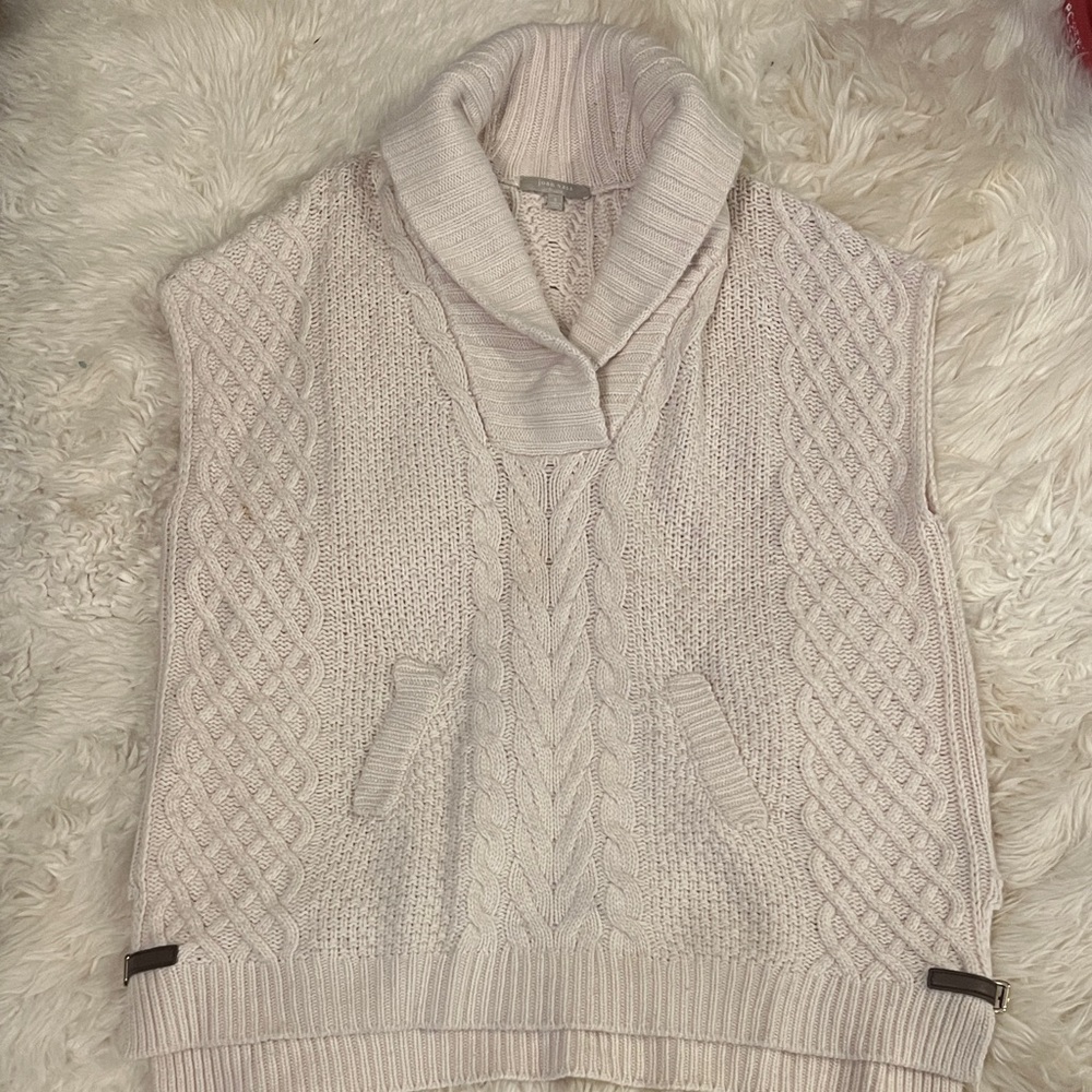 Joan Vass Ivory Cowl Neck Sweater